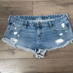 BDG Blue Distressed Jean Shorts